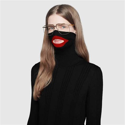 gucci balaclava sweater designer|gucci black sweater.